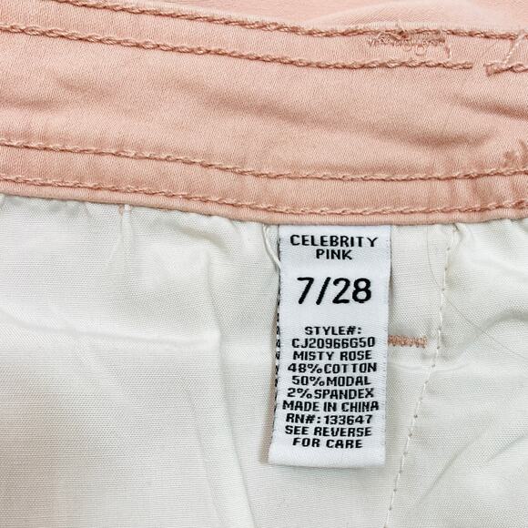 Celebrity Pink High Rise Skinny Dusty Rose Jeans Size 7 28 - Picture 8 of 8
